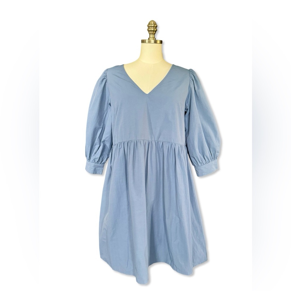 Pomander Puff Sleeve Tafeta Dress